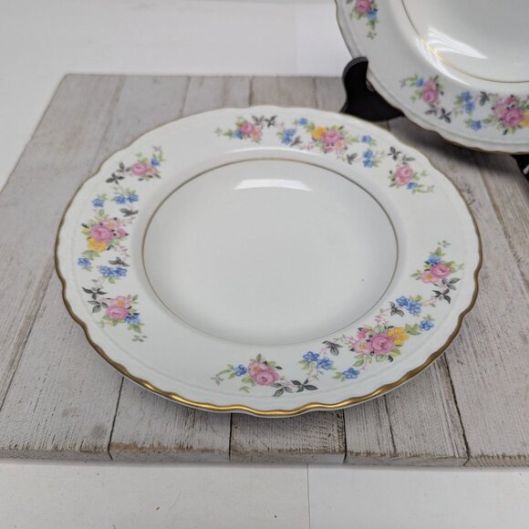 Governors Mansion Vogue Ceramic Industries Natchez Set 2 Shallow Soup Bowls - Picture 2 of 8